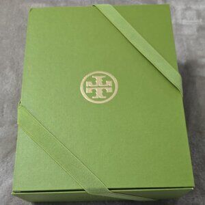 ✨🎁 Tory Burch Signature Green Gift Box w/ Ribbon & Tissue | Never Used 🎁✨